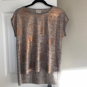 Danielle Woman Golden Short Sleeve Blouse